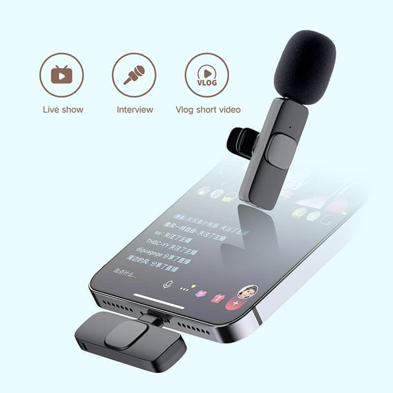 9 Collar Wireless Microphone iPhone/Android & Type C Supported Wireless Microphone With ( i Phone Connector )