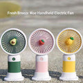 Premium Large Size Portable Handheld Fan – High-Speed USB Rechargeable Cooling Fan with Cute Fruit Design (Random Color & Box