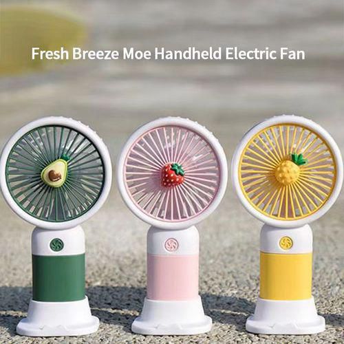 Premium Large Size Portable Handheld Fan – High-Speed USB Rechargeable Cooling Fan with Cute Fruit Design (Random Color & Box