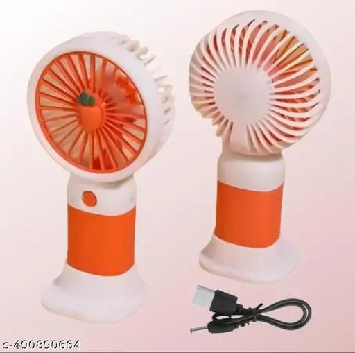 Premium Large Size Portable Handheld Fan – High-Speed USB Rechargeable Cooling Fan with Cute Fruit Design (Random Color & Box
