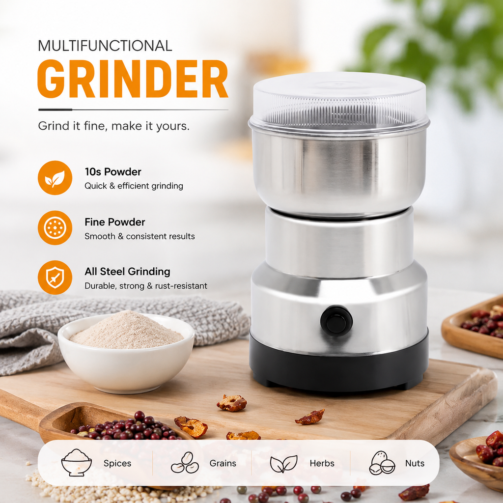 Mini Electric Grinder Stainless Steel Coffee Grinder For Coffee beans, Spices, Masala Grinder Machine 220V