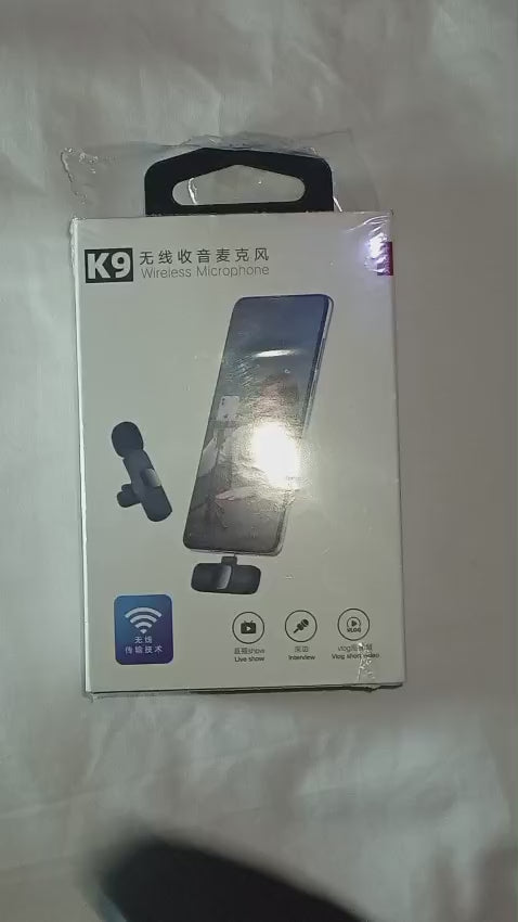9 Collar Wireless Microphone iPhone/Android & Type C Supported Wireless Microphone With ( i Phone Connector )